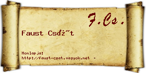 Faust Csát névjegykártya